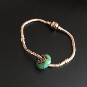 Pandora Memories collection Charm Bracelet Murano Captivating Green
